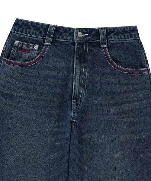 CROS2 Washed Denim Pants (Blue)