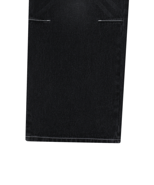 CROS2 Washed Denim Pants (Black)