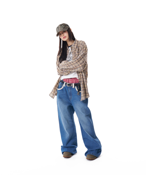 Western Vintage Check Shirts (Yellow)
