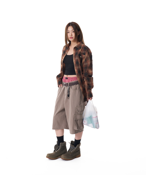 Western Vintage Check Shirts (Brown)