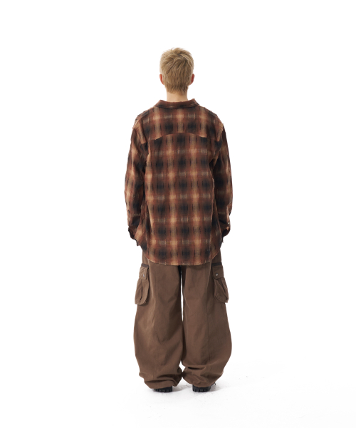 Western Vintage Check Shirts (Brown)