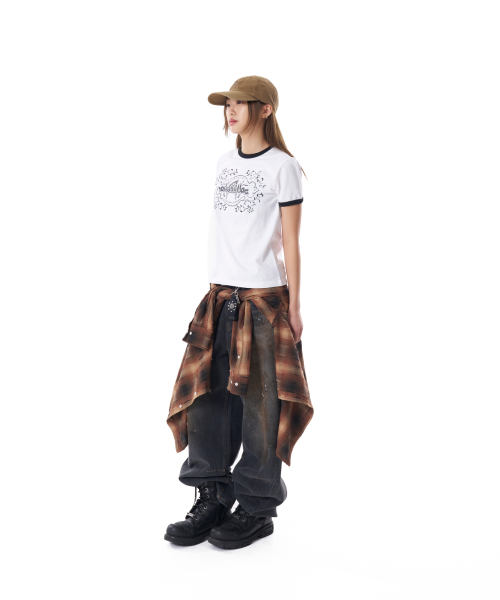 Western Vintage Check Shirts (Brown)