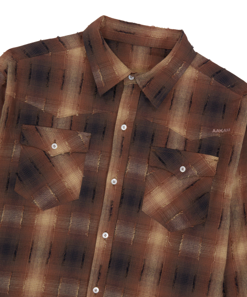 Western Vintage Check Shirts (Brown)