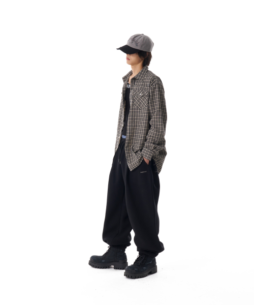Western Vintage Check Shirts (Black)
