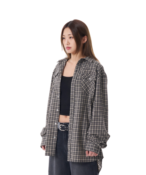 Western Vintage Check Shirts (Black)