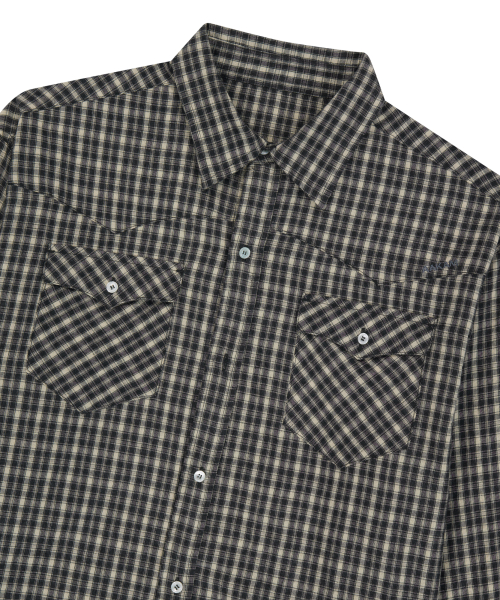 Western Vintage Check Shirts (Black)