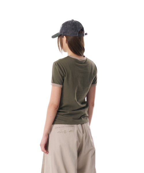 VTG Ink Ringer Top (Khaki)