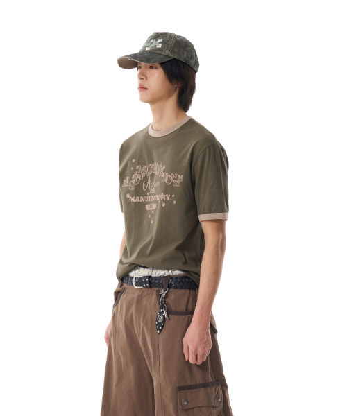 VTG Ink Ringer Top (Khaki)