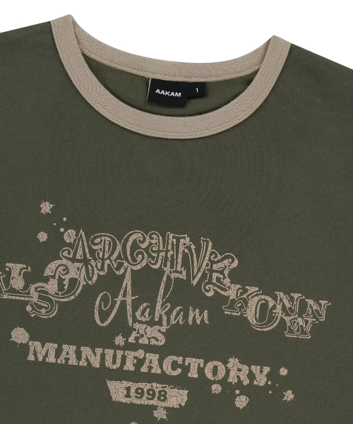 VTG Ink Ringer Top (Khaki)