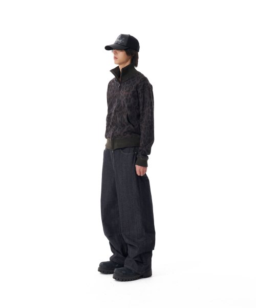 Leopard Logo Track Jacket (Black)