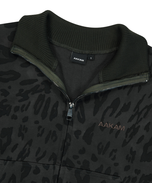 Leopard Logo Track Jacket (Black)