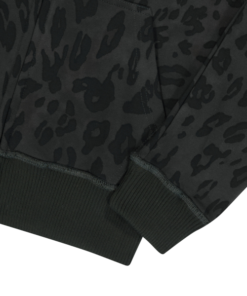 Leopard Logo Track Jacket (Black)