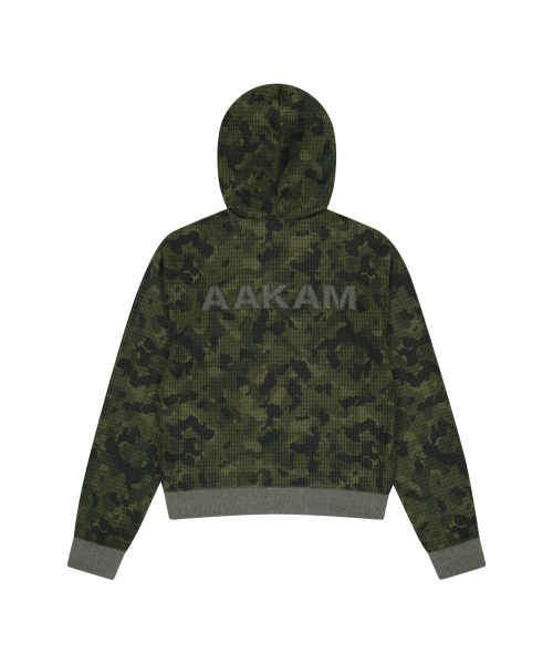 98 Patch Camouflage Zip-Up Hoodie (Khaki)