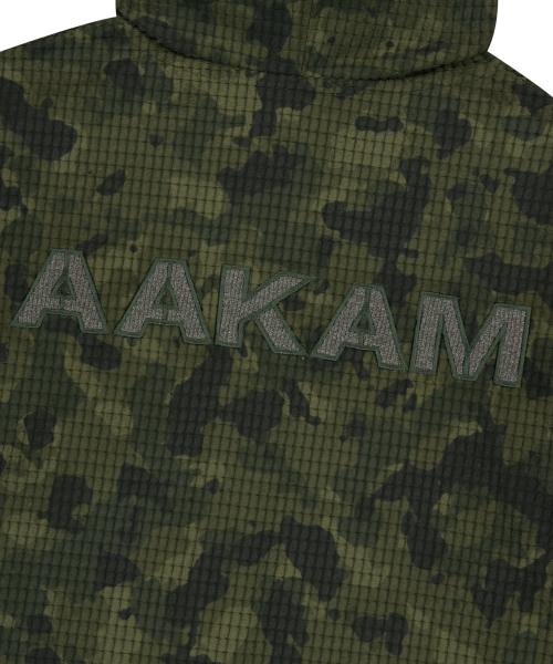 98 Patch Camouflage Zip-Up Hoodie (Khaki)
