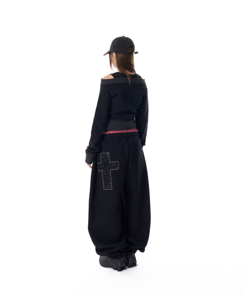 CROS2 Off-shoulder Zip-Up (Black)