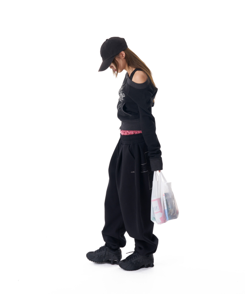 CROS2 Off-shoulder Zip-Up (Black)