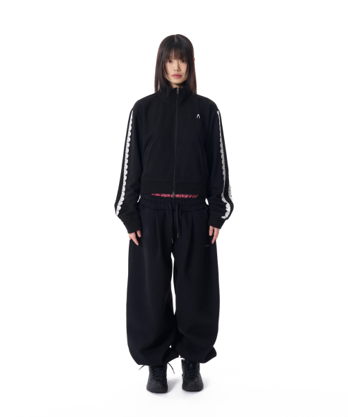 Laced Track Jacket (Black)