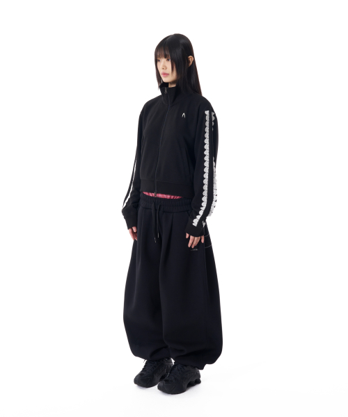 Laced Track Jacket (Black)