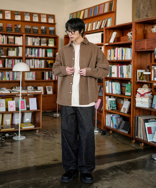 Rise Overfit Corduroy Shirts Mocha OYLS2601
