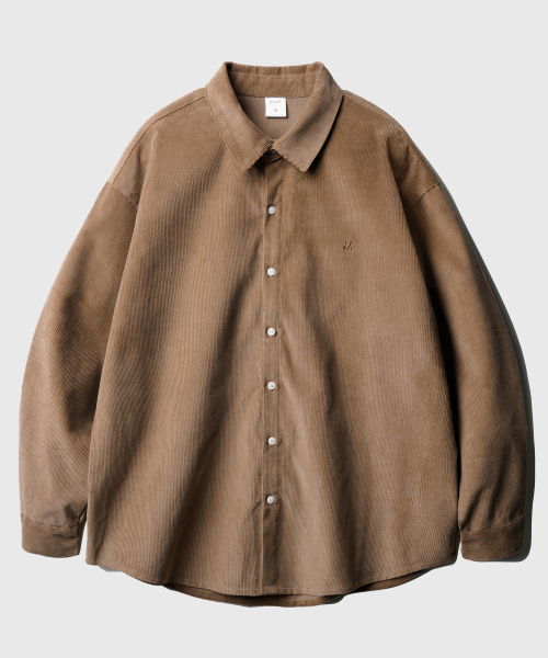 Rise Overfit Corduroy Shirts Mocha OYLS2601