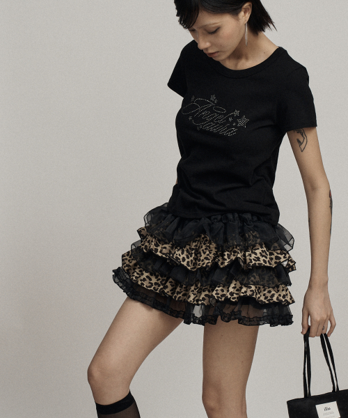 Leopard tutu shorts