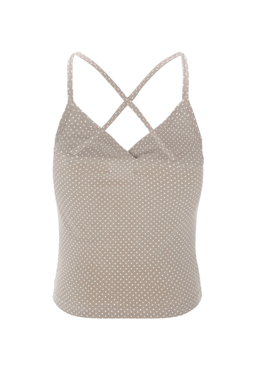 DOT CAMISOLE-BEIGE