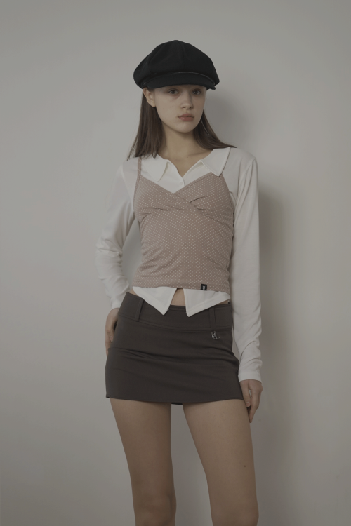 DOT CAMISOLE-BEIGE
