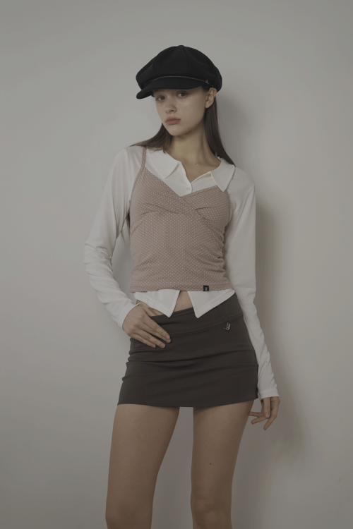 DOT CAMISOLE-BEIGE