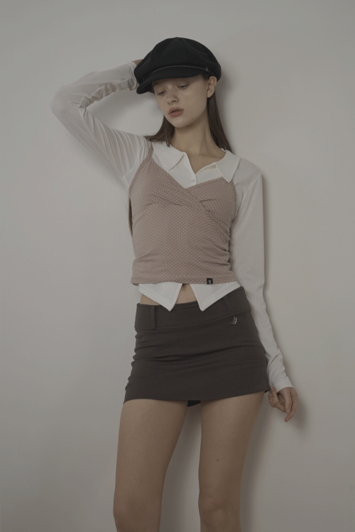 DOT CAMISOLE-BEIGE