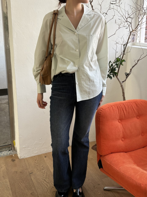 HESTIA v neck shirt_MINT