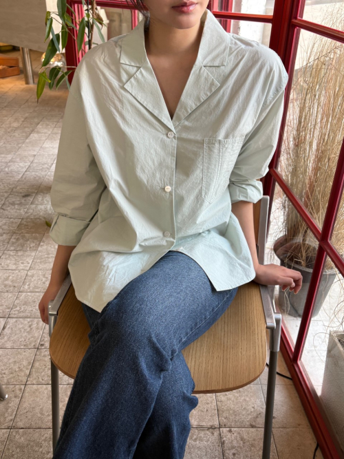 HESTIA v neck shirt_MINT