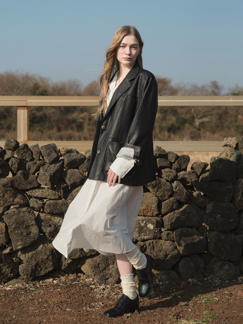 LORA cotton shirt dress_WHITE