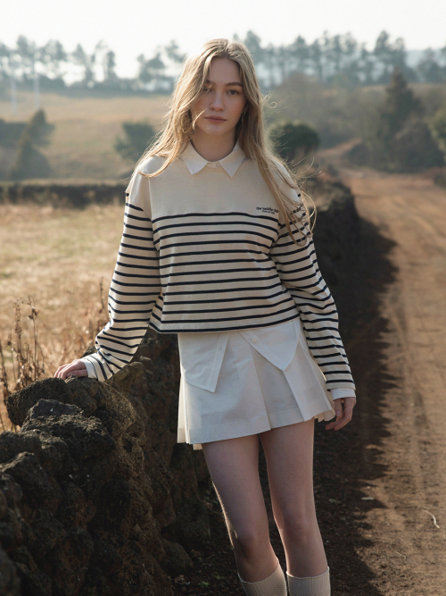 VELO pleats mini skirt_WHITE