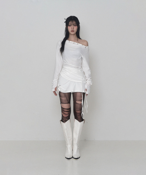 Piercing Drape Set-up Long Sleeve (Ivory)