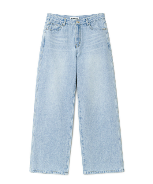 Low-Rise Denim Pants, LIGHT BLUE
