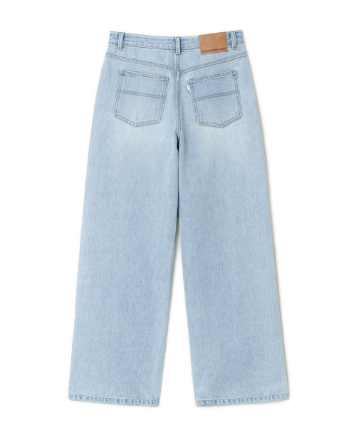 Low-Rise Denim Pants, LIGHT BLUE