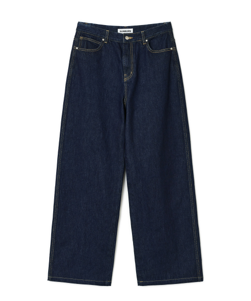 Low-Rise Denim Pants, INDIGO