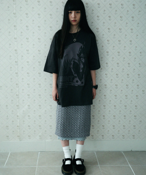 Race Long Skirt [Grey]
