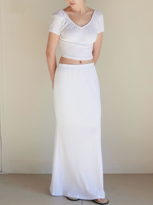 ROSE LONG SKIRT / WHITE