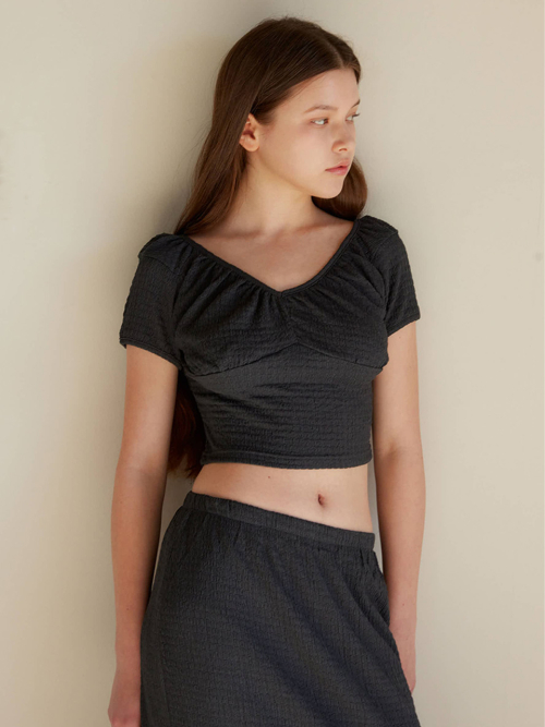 LINDA ROSE T-SHIRT / CHARCOAL