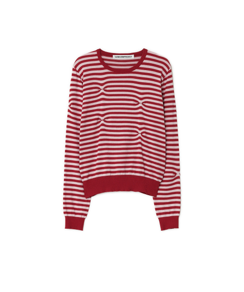 Stitch Stripe Knit, RED