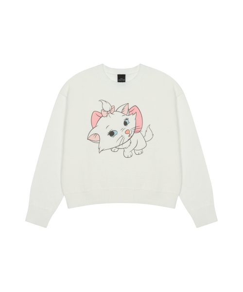 [MARIE] LONG SLEEVED KNIT(WHITE)