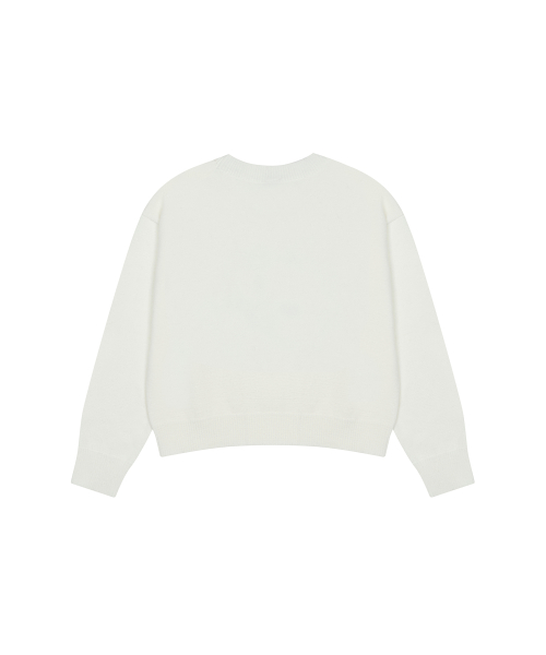 [MARIE] LONG SLEEVED KNIT(WHITE)