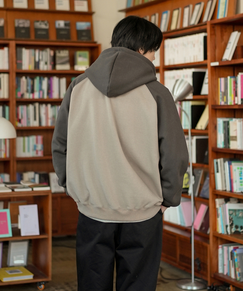 Nova Overfit Raglan Hood Zip Up Deepgray SOHD2608