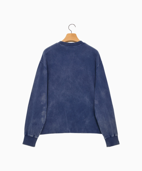 LONELY/LOVELY SALT WASHING LONG SLEEVE T-SHIRT NAVY
