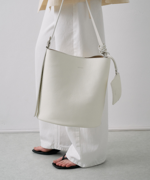 Italian Leather Bucket Bag[LMBESPBA904]-2color
