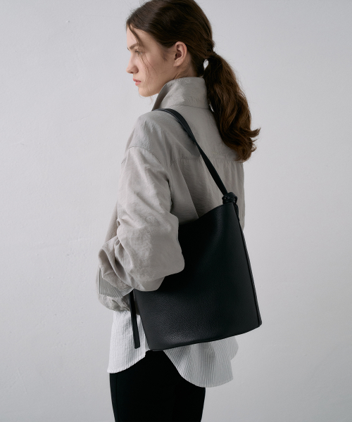 Italian Leather Bucket Bag[LMBESPBA904]-2color