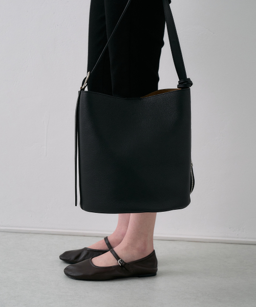 Italian Leather Bucket Bag[LMBESPBA904]-2color