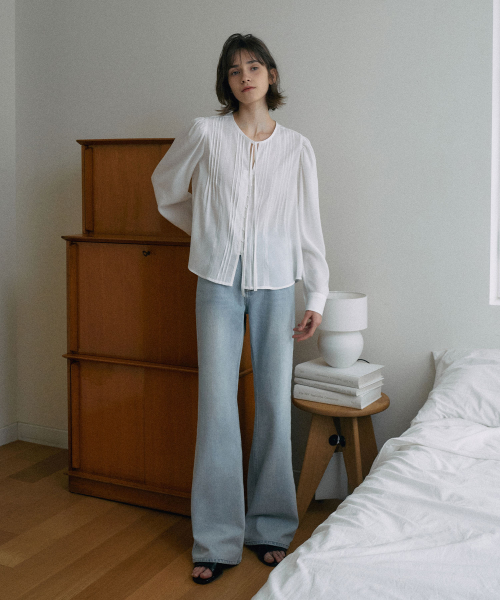 [기장선택]Semi-Bootcut Denim[LMBFSP25DN5202]-Light Blue