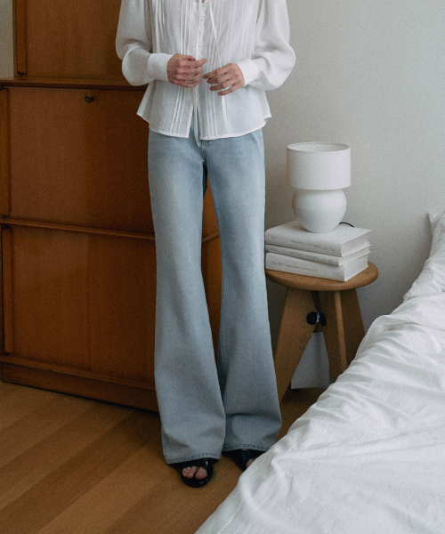 [기장선택]Semi-Bootcut Denim[LMBFSP25DN5202]-Light Blue